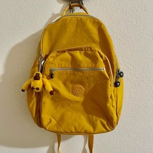 KIPLING Backpack Warm Yellow w/Monkey Myrtle Style